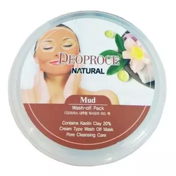 маска для лица глиняная deoproce mud wash-off pack