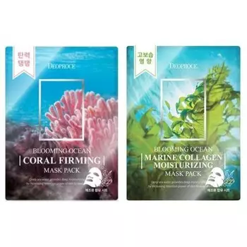 маска для лица на тканевой основе (5 шт) deoproce blooming mask pack