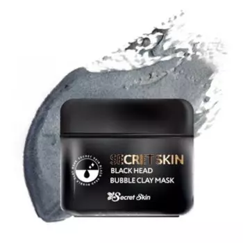 маска для лица пузырьковая secret skin black head bubble clay mask
