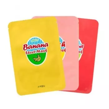 маска для лица с фруктовыми экстрактами a'pieu sweet sheet mask