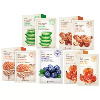 маска для лица тканевая mijin skin planet daily fresh garden mask sheet