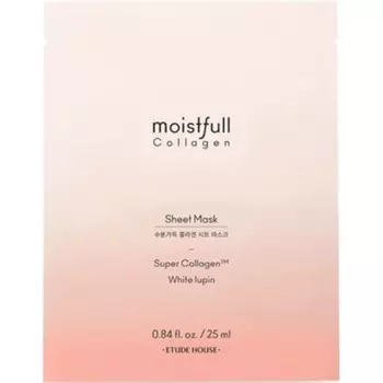 маска для лица тканевая с коллагеном etude house moistfull collagen sheet mask