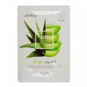 маска для лица успокаивающая welcos kwailnara aloe soothing facial mask