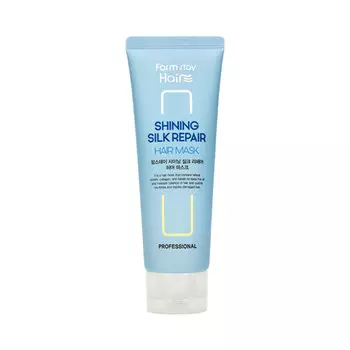 маска для восстановления волос "сияние шелка" farmstay shining silk repair hair mask