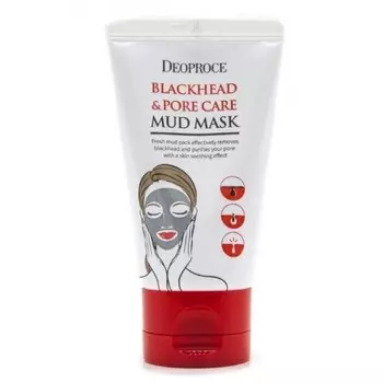 маска грязевая сужающая поры deoproce blackhead &amp; pore care mud mask