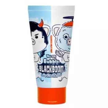 маска кислородная для очищения пор elizavecca hell-pore bubble blackboom pore pack