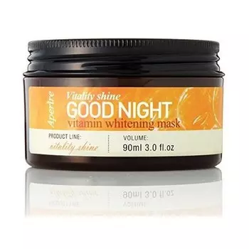 маска ночная с витаминами для ровного тона кожи aperire vitality shine good night vitamin whitening mask
