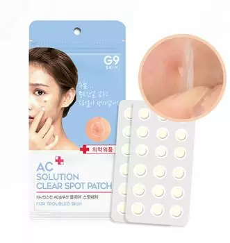 маска-патч для проблемной кожи berrisom g9 skin ac solution acne clear spot patch