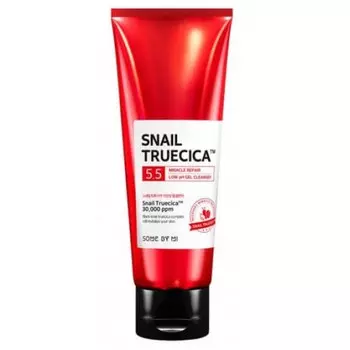 гель для умывания восстанавливающий с муцином улитки some by mi snail truecica miracle repaire low ph gel cleanser