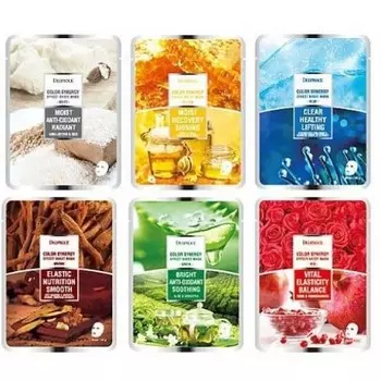 маска тканевая deoproce color synergy effect sheet mask