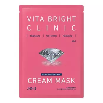 маска тканевая для яркости кожи jungnani jnn-ii vita bright clinic cream mask