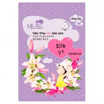 маска тканевая с аминокислотами шелка mijin care daily dewy silk mask pack