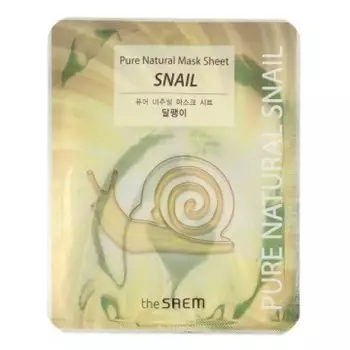 маска тканевая с муцином улитки the saem pure natural mask sheet snail