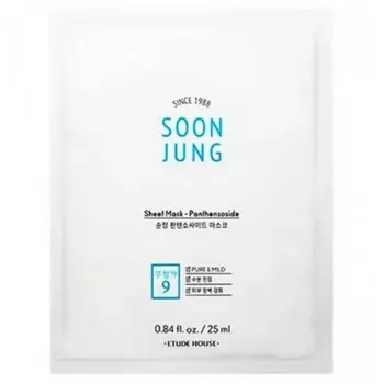 маска тканевая успокаивающая с пантенсосидом etude house soon jung sheet mask panthensoside