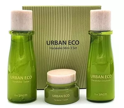 мини-набор для лица с экстрактом новозеландского льна the saem urban eco harakeke mini 3 set