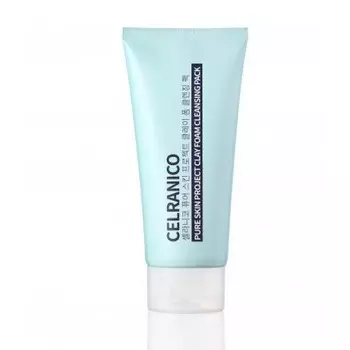 многофункциональная очищающая маска-пенка с глиной celranico pure skin project clay foam cleansing pack