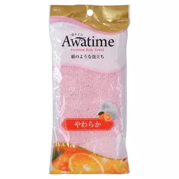 мочалка для тела мягкая ohe corporation awa time body towel soft