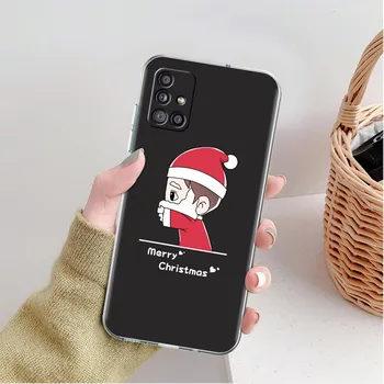 Merry Christmas In Winter Clear Case For Samsung Galaxy A52 A12 A51 A32 A21s A71 A32 A22 50 A70 A31 A72 5G Phone Cover Samsung A03
