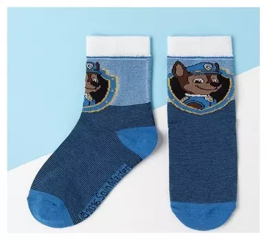 Щенячий патруль. носки детские PAW Patrol "Гончик" щит 16-18 см, 4-6 лет, 80% хл.,17% п/а, 3% эл.