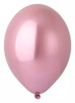Шар латексный 14", хром Glossy, набор 12 шт., цвет розовый