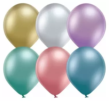 Шар латексный 14", хром Glossy, набор 50 шт.