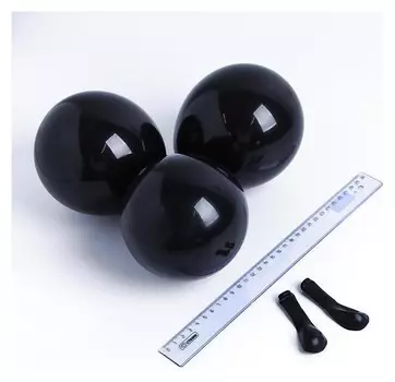 Шар латексный 5", пастель, набор 100 шт., цвет чёрный