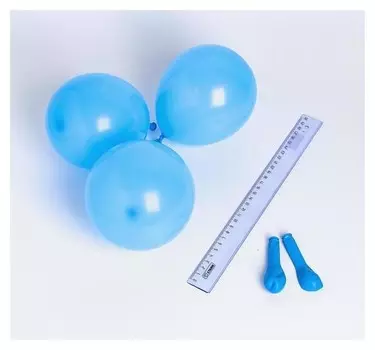 Шар латексный 5", пастель, набор 100 шт., цвет голубой
