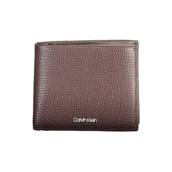 Коричневый кожаный кошелек Calvin Klein, Brown