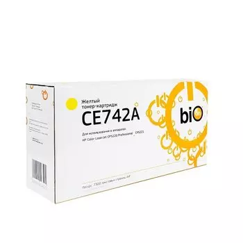 Картридж лазерный Bion BCR-CE742A (CE742A ), желтый, 7300 страниц, совместимый для CLJPro CP5220, CP5221