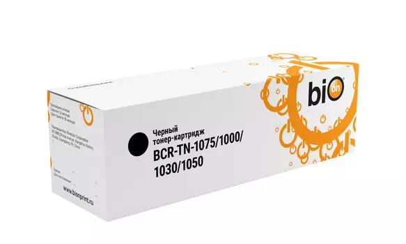 Картридж лазерный Bion BCR-TN-1075/1000/1030/1050 (TN-1075/1000/1030/1050 ), черный, 1000 страниц, совместимый для Brother HL-1110/1112A/1210/1212, DCP-1510/1512/1610/1612, MFC-1810/1815/1910