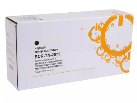 Картридж лазерный Bion TN-2075 (TN-2075), черный, 2500 страниц, совместимый для Brother HL-2030/2040/2070, DCP-7010/7025, MFC-7420/7820