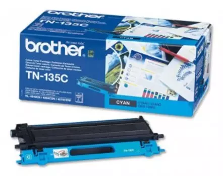 Картридж лазерный Brother TN135C, голубой, 4000 страниц, оригинальный для HL-4040CN, HL-4050CDN, HL-4070CDW, DCP-9040CN, DCP-9042CDN, DCP-9045CDN, MFC-9440CN, MFC-9450CDN, MFC-9840CDW