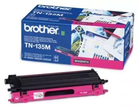 Картридж лазерный Brother TN135M, пурпурный, 4000 страниц, оригинальный для HL-4040CN, HL-4050CDN, HL-4070CDW, DCP-9040CN, DCP-9042CDN, DCP-9045CDN, MFC-9440CN, MFC-9450CDN, MFC-9840CDW