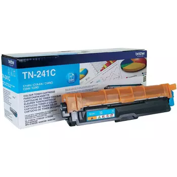 Картридж лазерный Brother TN241C, голубой, 1400 страниц, оригинальный для Brother HL-3140CW, HL-3150CDW, HL-3170CDW, DCP-9020CDW, MFC-9140CDN, MFC9330CDW, MFC9340CDW