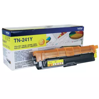 Картридж лазерный Brother TN241Y, желтый, 1400 страниц, оригинальный для Brother HL-3140CW, HL-3150CDW, HL-3170CDW, DCP-9020CDW, MFC-9140CDN, MFC9330CDW, MFC9340CDW