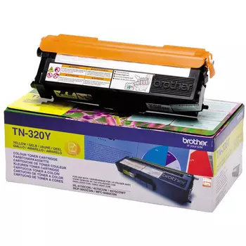 Картридж лазерный Brother TN320Y, желтый, 1500 страниц, оригинальный для Brother HL-4140CN, HL-4150CDN, HL-4570CDW, HL-4570CDWT, DCP-9055CDN, DCP-9270CDN, MFC-9460CDN, MFC-9465CDN, MFC-9970CDW