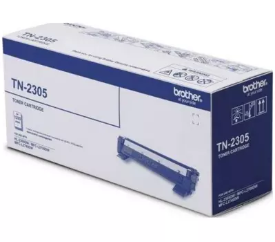 Картридж лазерный Brother TN-2305, черный, 1200 страниц, оригинальный для Brother HL L2320D/HL L2365DW/DCP L2540DW/MFC L2700D/MFC L2700DW/MFC L2740DW с чипом