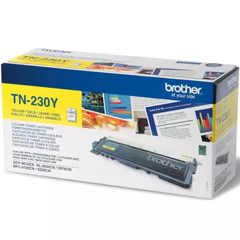 Картридж лазерный Brother TN-230Y, желтый, 1шт., 1400 страниц, оригинальный, для HL-3040CN, HL-3070CW, DCP-9010CN, MFC-9120CN, MFC-9320CW