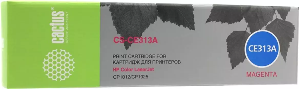 Картридж лазерный Cactus CS-CE313A (CE313A), пурпурный, 1000 страниц, совместимый для LaserJet Pro CP1025 / CP1025nw / M275 / CP1025 / CP1025nw / 100 M175a / 100 M175nw
