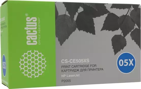 Картридж лазерный Cactus CS-CE505XS (CE505X), черный, 6500 страниц, совместимый для LaserJet P2055 / P2055d / P2055dn