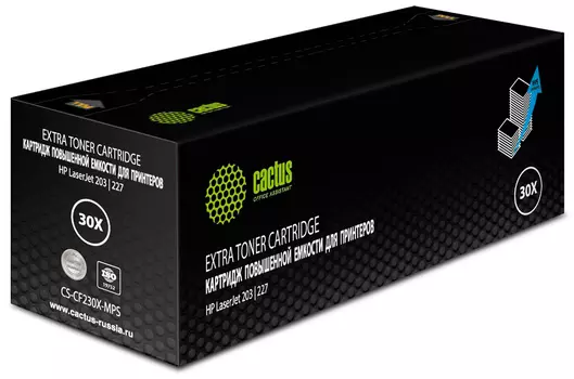 Картридж лазерный Cactus CS-CF230X-MPS (CF230X-MPS), черный, 5000 страниц, совместимый для LJ 203/227