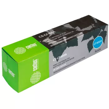 Картридж лазерный Cactus CS-CF400A (CF400A), черный, 1500 страниц, совместимый для Color LaserJet Pro M252dw / M252n / M274n / M277dw / M277n
