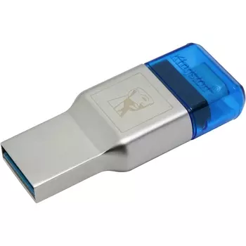 Картридер внешний Kingston MobileLite Duo 3C, MicroSDXC, USB 3.1, серый (FCR-ML3C)