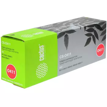 Картридж лазерный Cactus CS-O411 (O411), черный, 3000 страниц, совместимый для OKI B411 / B431