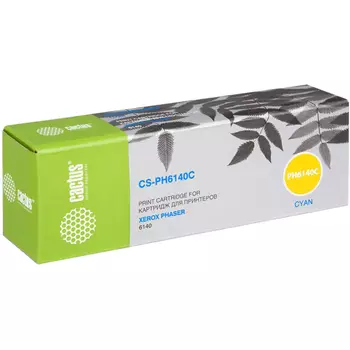 Картридж лазерный Cactus CS-PH6140C (106R01481), голубой, 2600 страниц, совместимый для Xerox Phaser 6140