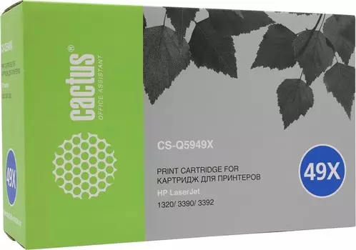 Картридж лазерный Cactus CS-Q5949X (Q5949X), черный, 6000 страниц, совместимый для LaserJet 1320tn / 1390 / 1392