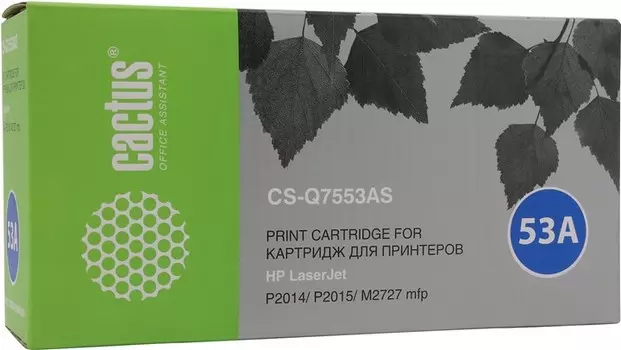 Картридж лазерный Cactus CS-Q7553AS (Q7553A), черный, 3000 страниц, совместимый для LaserJet M2727nf / M2727nfs / P2014 / P2015 / P2015dn / P2015n / P2015x