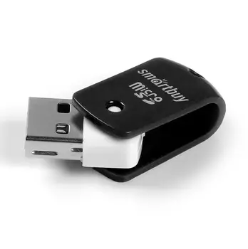 Картридер внешний Smartbuy 706, micro-SD/SDHC/SDXC, USB 2.0, черный (SBR-706-K)