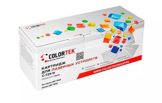 Картридж Colortek Cartridge 729M для Canon, пурпурный (СТ-729M)
