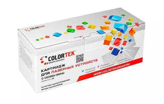 Картридж Colortek CE250A (504A) черный (СТ-CE250A)